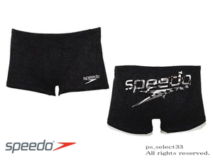 0501 ☆ 新品 未使用 水着 ボクサー 競パン Ｌサイズ 学生 speedo 背面ロゴ 黒 ENDURANCE J