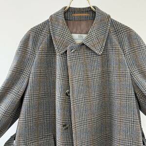 希少《 Mint Condition / 初見 / 36 SHORT 》70s80s 極上品【 AQUASCUTUM Scottish Tweed ツイード ベルテッド コート 英国製 ビンテージ】