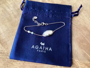 【AGATHA】アガタ　925 シルバー　天然石　ブレスレット　定価13200円