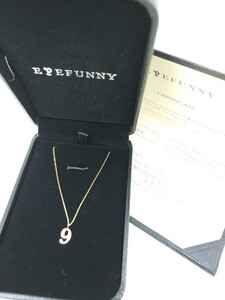 アイファニー　EYEFUNNY　k18YG ナンバー9 ネックレス