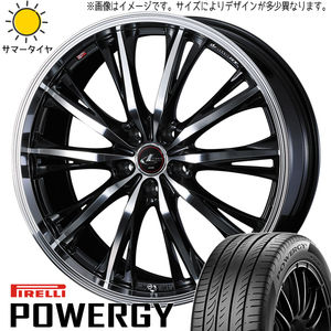 235/55R19 サマータイヤホイールセット アウトランダー etc (PIRELLI POWERGY & LEONIS RT 5穴 114.3)