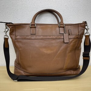 COACH コーチ F71416 Camden 牛革 カムデン ペブルドレザー 2way ブリーフケース ショルダーバッグ ハンドバッグ ビジネスバッグ A4 書類鞄