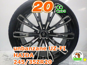 [中古タイヤホイール4本セット]WORK(ワーク)URBANZONE FIORITA[20x8.5J+35/114.3/5H]ハイダ[245/35R20]アルヴェル,アテンザ,デリカ,MPV