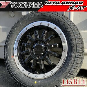 エブリイ DA17V DA64V DA62V 新品 14インチ タイヤホイール 4本セット リフトアップ ヨコハマ ジオランダー XAT 145R14