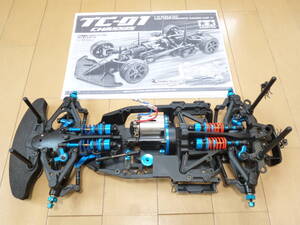 ★タミヤ⑧■ 屋内試走行のみの美品！[ TC-01 4WDシャーシ ] オプション多数付！■駆動確認済み/現状渡し/TC01★