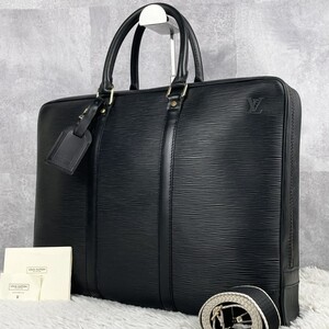 極美品 ルイヴィトン LOUISVUITTON ポルトドキュマン ヴォワヤージュ エピ 2WAY ビジネスバッグ ブリーフケース メンズ レザー ロゴ型押し 