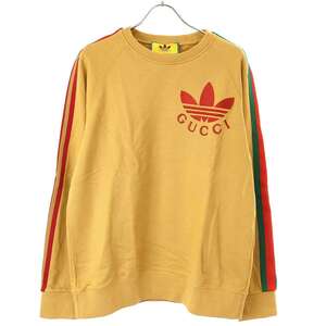 GUCCI × adidas グッチ × アディダス シェリーラインロゴスウェットトレーナー 691638 XJEML ベージュ L IT4G63QNLLGU