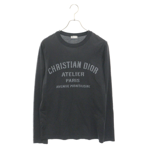 DIOR ディオール 20AW Atelier Logo L/S Tee アトリエロゴプリント 長袖Tシャツ ロングスリーブカットソー 043J611A0589 ブラック