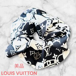 美品　ルイウィトン シュシュ モノグラム コンフィデンシャル　タグ有　シルク　 ヘアアクセサリー LOUIS VUITTON ヘアゴム