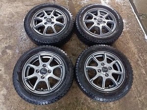 155/65R13　社外ホイール 13×4J +45 4H-100 4本セット スタッドレス 軽自動車等