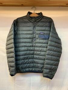 ▽ patagonia パタゴニア STY27246 ダウン ジャケット スナップ T プルオーバー グレー M 