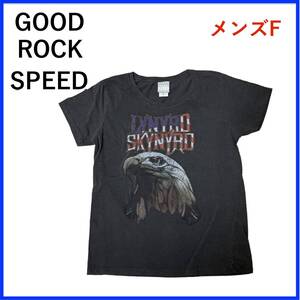 N3233★ビンテージ★GOOD ROCK SPEED*Tシャツ*メンズF*コットン混*半袖Tシャツ