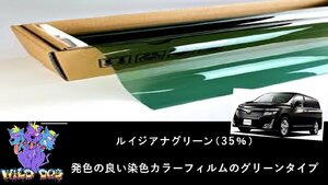 カーフィルム　エルグランド　PE52/PNE52/TE52/TNE52　ルイジアナグリーン　カラーフィルム　カットフィルム　リアフィルム