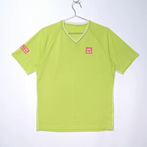 【送料無料】UNIQLO(ユニクロ)/錦織圭選手、国枝慎吾選手着用モデル/ドライEX Tシャツ/全豪オープンテニス2015/グリーン/Lサイズ