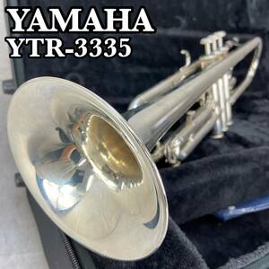 YAMAHA　ヤマハ　トランペット　YTR-3335 trumpet 管楽器　イエローブラス　ML　シルバー　銀メッキ　マウスピース　純正ケース