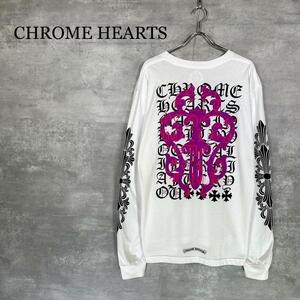 『CHROME HEARTS』クロムハーツ (XL) プリント入り ロンT