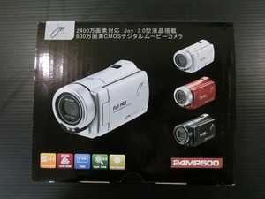 ♪♪ジョワイユ　ビデオカメラ　レッド　JOYEUX 24MEGA PIXEL FULLHD DIGITAL MOVIE CAMERA　JOY-C10　24MP500 ⑭【5L22】♪♪