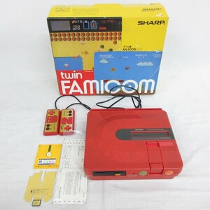 1円〜 SHARP 任天堂 ツインファミコン レッド AN-500R TWIN FAMICOM シャープ 麻雀悟空 当時物 ※ジャンク品 計2点 341-3155614【O商品】