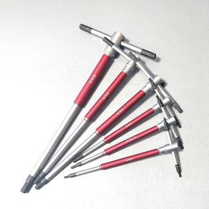 六角レンチセット T型スライディングHEXレンチセット 6本組 2mm 2.5mm 3mm 4mm 5mm 6mm