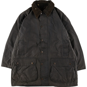 古着 90年代 バブアー Barbour BORDER ボーダー 旧3ワラント ワックスコットン オイルドジャケット 英国製 C46 /eaa343647 【SS2403】