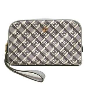 トリーバーチ ポーチ 87926 0222 061(グレー系) PVC ジオロゴ TORY BURCH アウトレット レディース