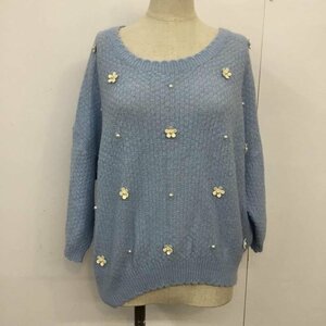 INGNI M イング ニット、セーター 長袖 Knit Sweater 水色 / ライトブルー / 10045281