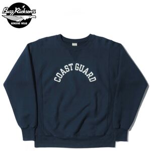 BUZZ RICKSON’S 128NAVY/SIZE L BR68913 HORIZONTAL KNITTING SWEAT SHIRTS “CORST GUARD” スウェット