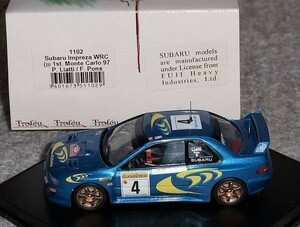 1102 1/43 スバル インプレッサ WRC 4号 モナコ 1997 SUBARU IMPREZA