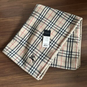 人気 未使用 バーバリー BURBERRY ウールハーフケット ノバチェック