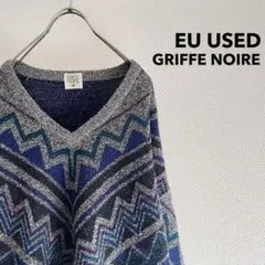 イタリア製 “GRIFFE NOIRE” V Neck Sweater 短丈