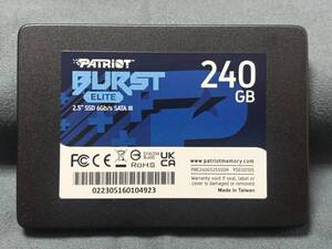 PATRIOT BURST ELITE パトリオット バースト エリート 内蔵SSD 240GB 動作確認OK ジャンク品 おまけ有り