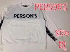 PERSON’S パーソンズ　スウェット　トレーナー　ホワイト　M