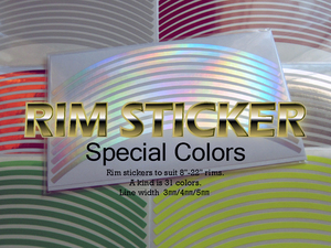 スペシャルカラー リムステッカー 簡単装着 全30色 異径ホイール カワサキ VERSYS-X 250 前19インチ 後17インチ