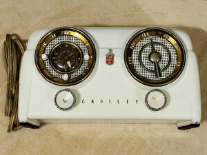 ☆CROSLEY☆クロスレイ D-25☆ヴィンテージ真空管ラジオ☆米国製 通電確認ジャンク扱い