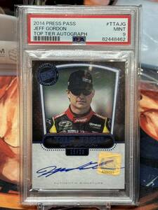 PSA9 2014 PressPass JEFF GORDON 直筆サイン カード NASCAR Top Tier auto ジェフゴードン オンカード 20枚限定