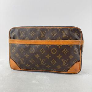 1円〜★LOUIS VUITTON ルイヴィトン コンピエーニュ 28 セカンドバッグクラッチバッグ ポーチ モノグラム M51845 レザー ブラウン