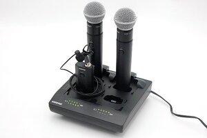 SHURE/シュア ワイヤレスマイク ２本/ ボディパック セット●MXW2 Z12 (SM58) ＋ MXW1/O Z12 中古●送料無料