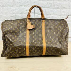 【①】１円スタート！　Louis Vuitton　ヴィトン　モノグラム　旧キーポル60　ボストンバッグ　中古品　保管品　カデナ付き