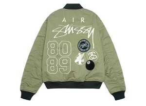 Nike x Stussy Reversible Jacket Olive　L　新品タグ付