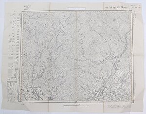 【古地図】御嶽昇仙峡　五万分一地形図甲府六號(共十六面) 応急修正版　昭和27年　地理調査所★tr.07