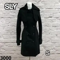 ☆6585S☆ SLY トレンチコート ブラック