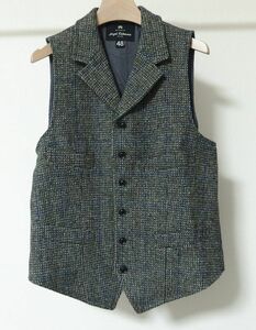 Nigel Cabourn AUTHENTIC ナイジェルケーボン 英国製 Harris Tweed ハリスツイード MALLORY VEST マロリー ベスト 48