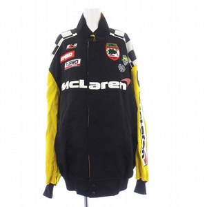 ジュンヤワタナベ コムデギャルソン Mclaren Bomber Jacket ボンバージャケット ブルゾン ワッペン ジップアップ L 黒 ブラック