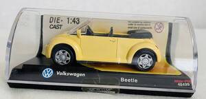 1/43 VW Beetle Cabrio VW ビートル　カブリオレ　イエロー　ミニカー　NEWRAY ほぼ未使用　ショーケース入り