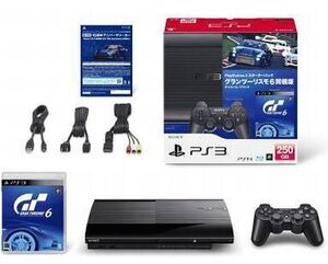 中古PS3ハード プレイステーション3本体 チャコール・ブラック(HDD 250GB) スターターパック グランツーリスモ6同梱版