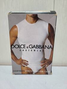 新品未使用！DOLCE&GABBANAドルチェ&ガーバーナノースリーブタンクトップスリーブレスtシャツアンダーウェアXS黒