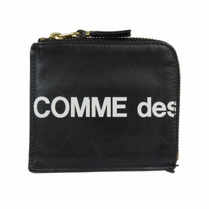 コムデギャルソン COMME des GARCONS HUGE LOGO ZIP WALLET コインケース ミニウォレット ロゴ プリント 黒/5 メンズ レディース