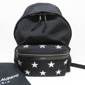 サンローラン SAINT LAURENT PARIS クラシックシティ カリフォルニア スター リュック バックパック 黒 中古 美品 [質イコー]