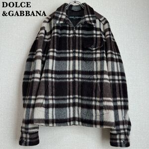 【高級】DOLCE&GABBANA ウール チェック スポーツジャケット 48