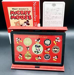 蘇や(HRY195) ミッキーマウス 2003 プルーフ貨幣セット 75years with Mickey プルーフ 平成15年 額面666円 中古品 コンパクトサイズ